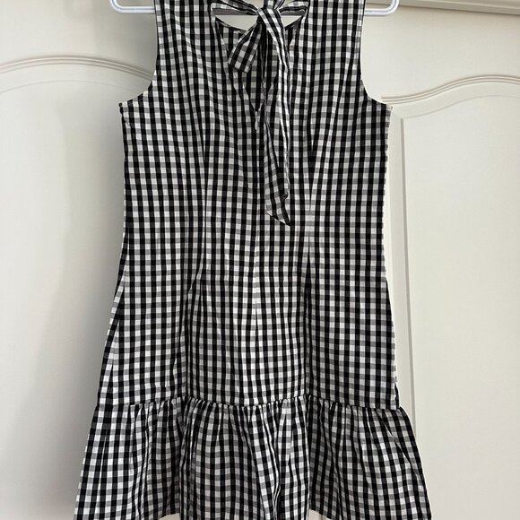 J. Crew Black & White Gingham Shift Dress - Picture 3 of 7